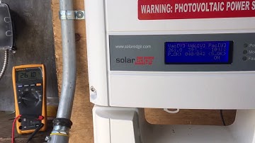 SolarEdge Inverter Shutting Down