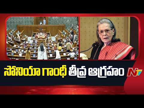 నియోజకవర్గ పునర్విభజనపై సోనియా గాంధీ ఆగ్రహం | Sonia Gandhi Responds to Special Parliament Sessions - NTVTELUGU