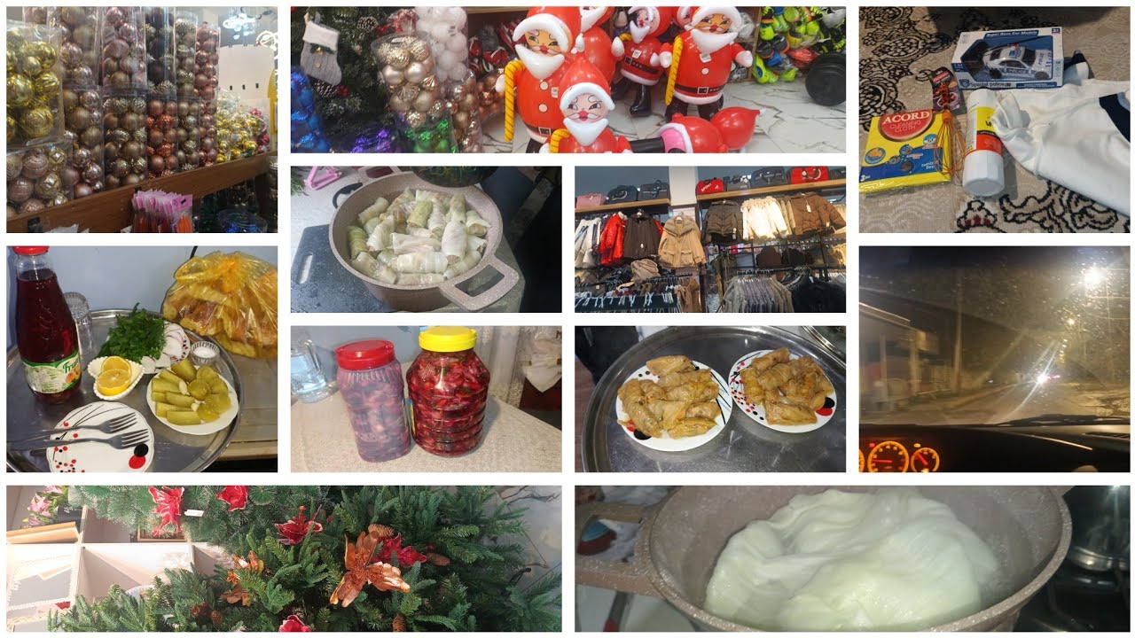 Kələm dolması.Mağazaya getdim.Yeni il bəzəkləri.kənd həyatı@semaligunler6447 