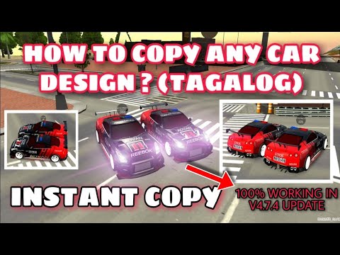 how to copy any car design in car parking multiplayer new update v4.7.4 tagalog english subtittle