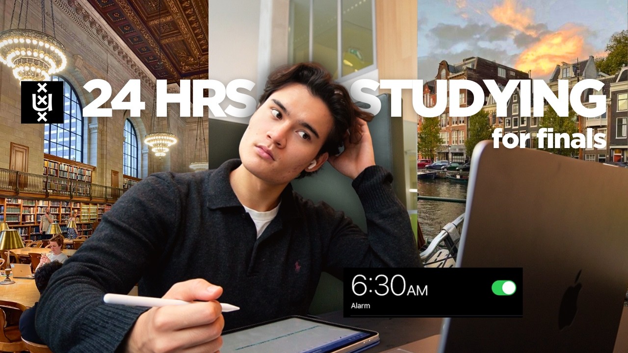 AMSTERDAM DIARIES 🇳🇱 || 24 hours studying for finals, 6 AM workouts, productivity tips