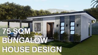 75 SQM BUNGALOW HOUSE DESIGN | Konsepto Designs