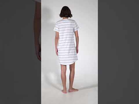 Купить Хлопковая туника с коротким рукавом VIENETTA 3120370000 в Украина в Lingerie.ua - Одяг для дому та відпочинку, Видео 1