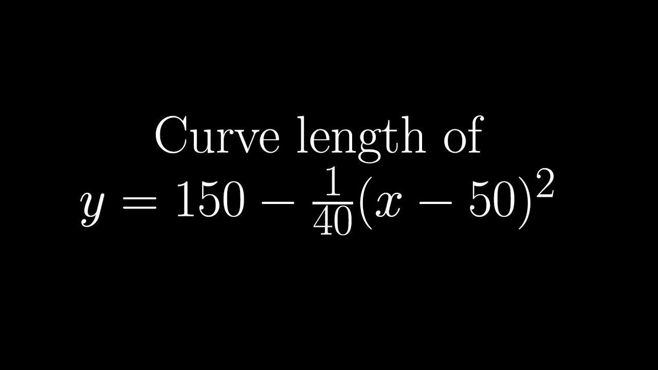 Simple arc length becomes complicated integral. - YouTube