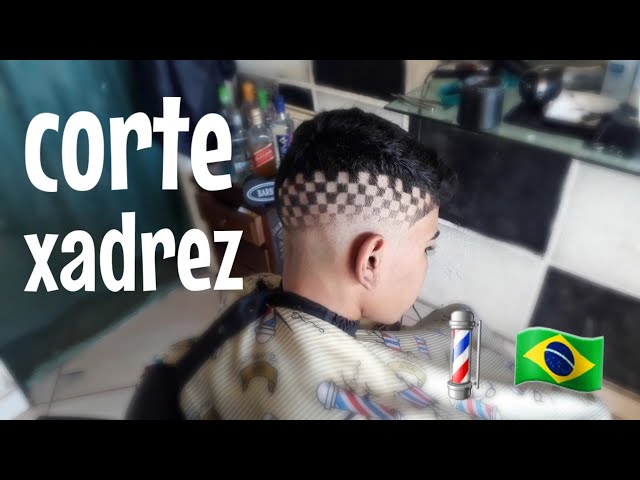 tutorial : como fazer xadrez no cabelo passo a passo#barbearia #desenho  #cortes #barbershop 