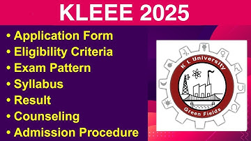 KLEEE 2025 - Eligibility Criteria, Exam Date, Application form, Syllabus, Exam Pattern
