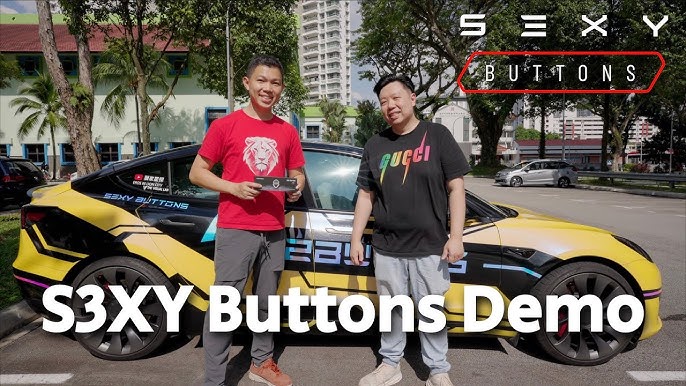 Enhance S3XY Buttons for Tesla - 4 Black & White : : Fordon