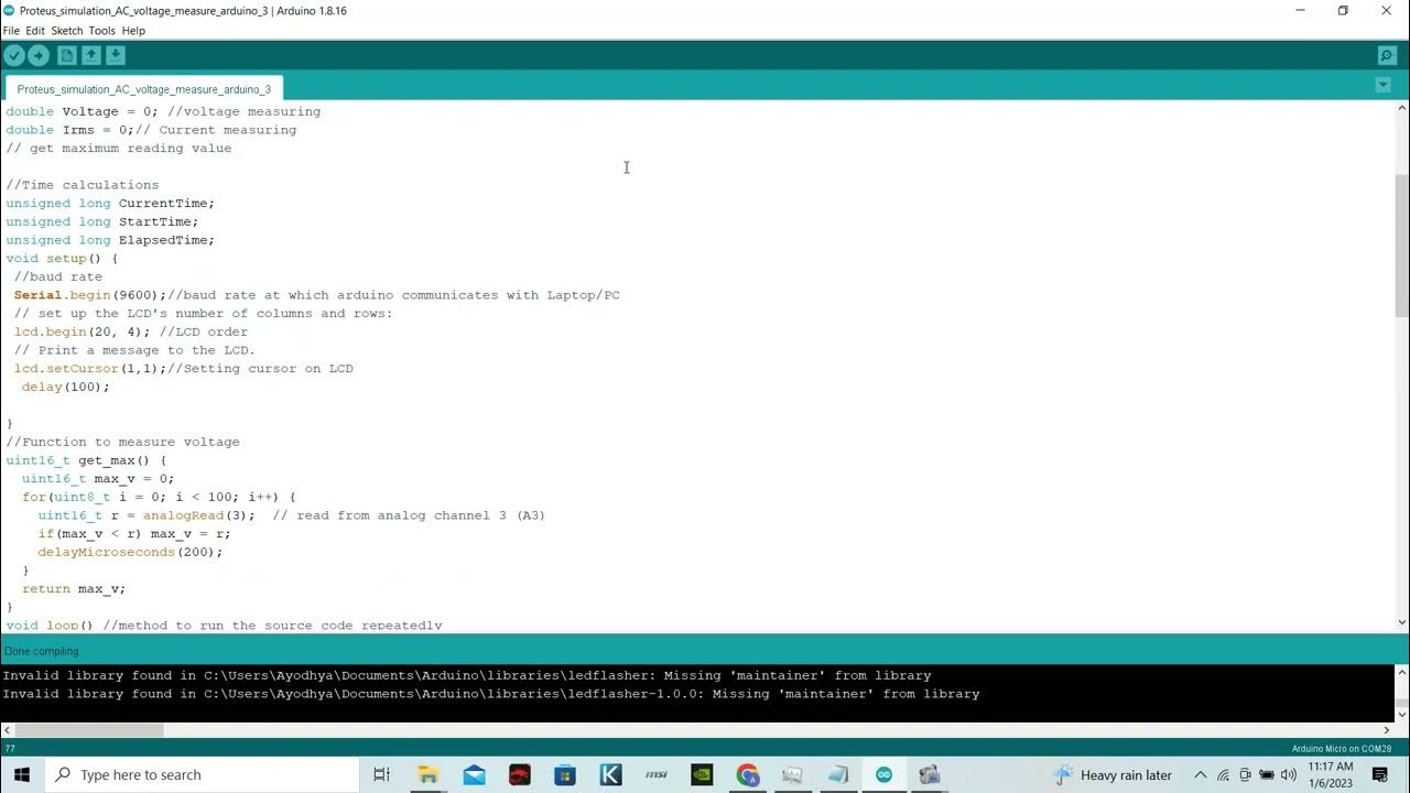 Code for Simulation for Energy Meter in Proteus - YouTube
