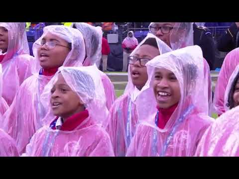 Cardinal Shehan School Choir Sings National Anthem Before Ravens vs  Bucs