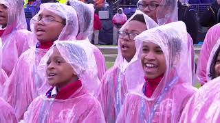 Cardinal Shehan School Choir Sings National Anthem Before Ravens vs  Bucs