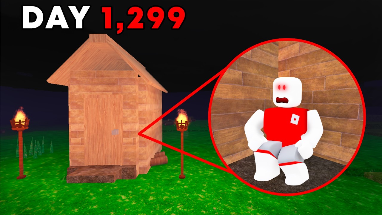 I Survived In A SHED For 99 Nights The Forest 