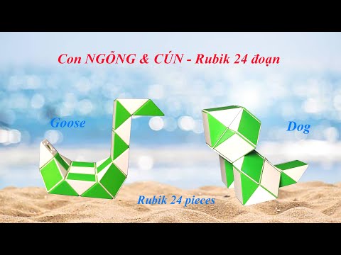Video Cách xếp Rubik 24 đoạn thành con Ngỗng, con Chó|Fold... - youtube