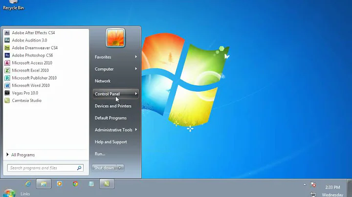 Add and Remove Programs in windows 7 program features