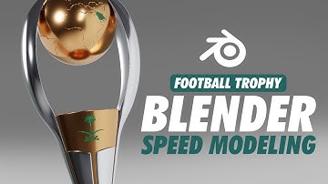 3D Saudi Pro League Trophy Speed Modeling — Blender Tutorial for Beginners