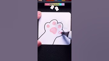 I will teach you to draw a lucky cat paw today #drawing #draw #painting I Chill how to draw