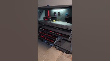 US General Series 3, 72 inch tool box and matching  Slate gray Hutch.