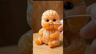 Feeding the Cutest Tiny Orange Baby!FoodArtComes to Life #FruitArt #FoodCarving #Mandarin