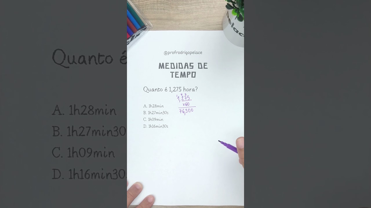 COMO CONVERTER HORAS, MINUTOS E SEGUNDOS #horas #enem #concurso 