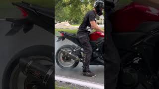 2011 CBR250R New Tire Burnout #automobile #bikelife #motorcycle #burnout #cbr #newtire