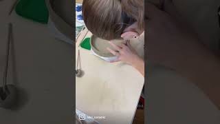 Как сделать тарелку из глины своими руками #глина #керамика #керамикаручнойработы