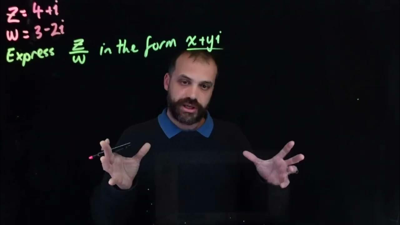 Dividing complex numbers using conjugates YouTube