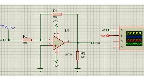 Inverting amplifier design and frequency response by Proteus 8