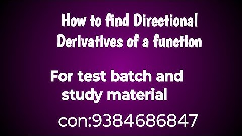 Functions of several variables contact:9384686847