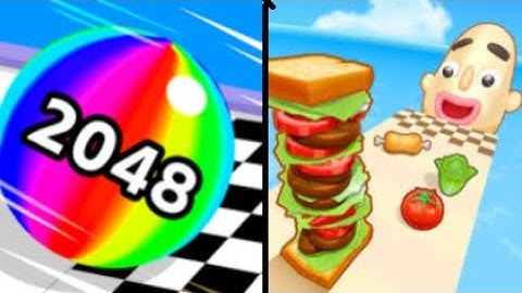 Sandwich Runner Vs Ball run 2048 - All Levels