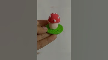 How to make miniature mushroom 🍄with clay #youtubeshorts #shorts #viralshorts #ytshorts #diy #art