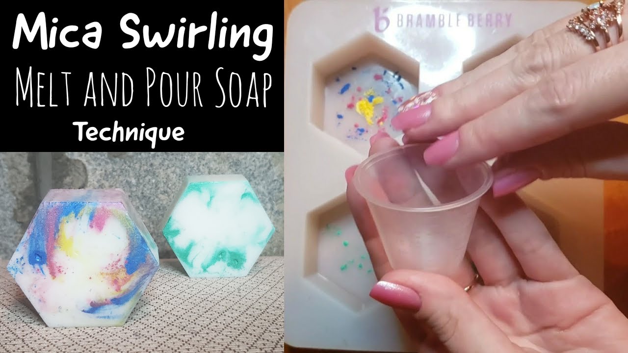 Mica Swirling Melt and Pour Soap Technique YouTube