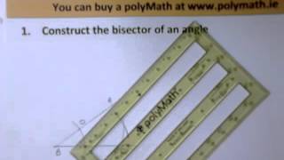 1  Construct the bisector of L  ABC