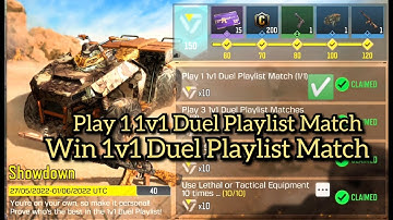 Call Of Duty Mobile Play 1 1v1 Duel Playlist Match Task Complete
