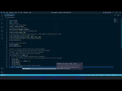 Recursive Stacked Pentagons in Python using Turtle Graphics