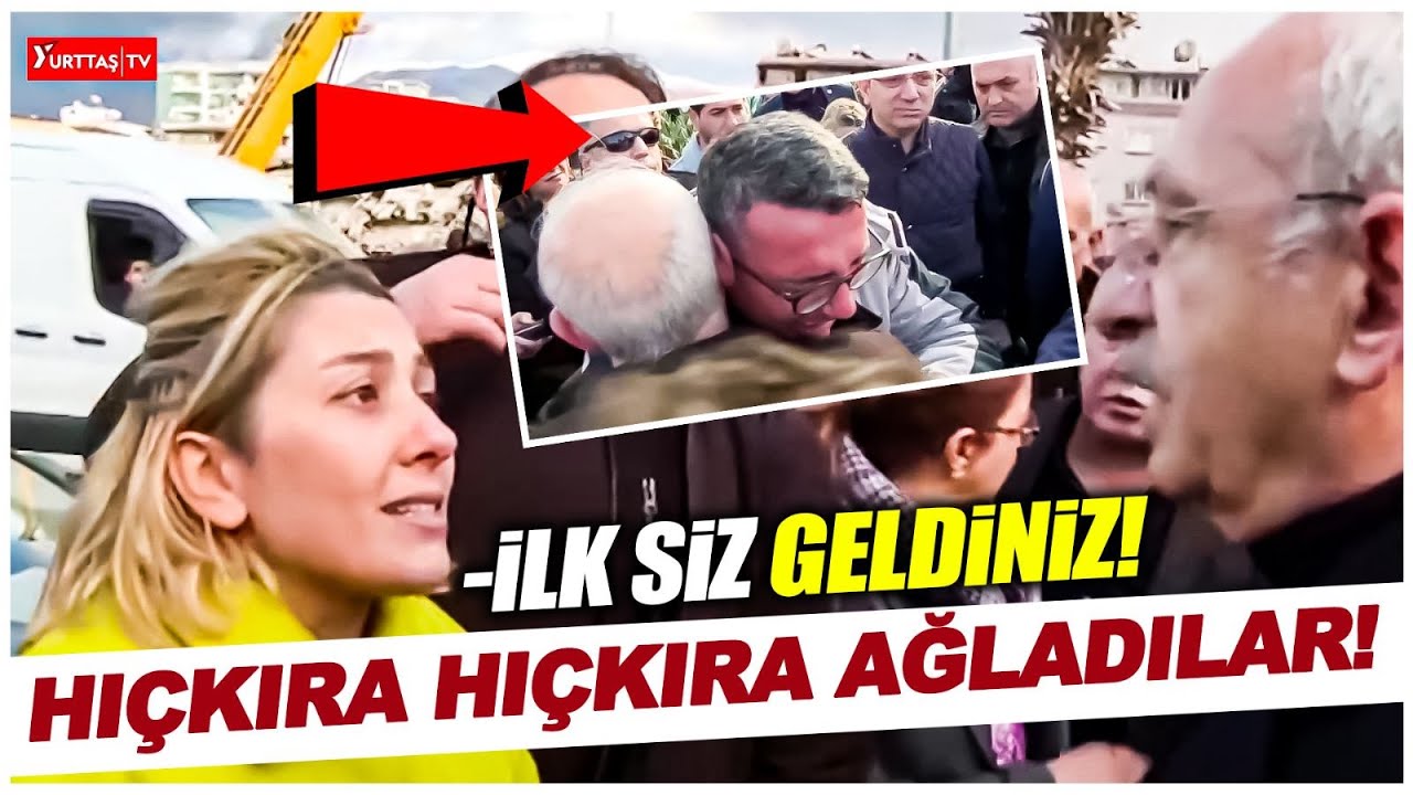 Kılıçdaroğlu'na sarılan depremzede hıçkıra hıçkıra ağladı! 