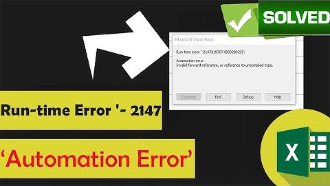 Solving Excel Run Time Error 