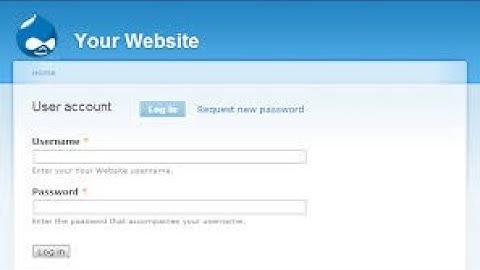 Drupal-Login Logout