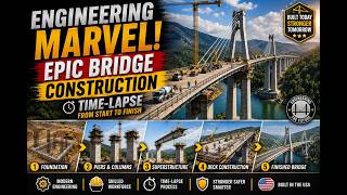 Engineering Marvel: Epic Bridge Construction Time-lapse from Start to Finish 🏗️🌉 #Engineering #usa