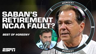 Why did Nick Saban chose NOW to retire? Greenberg says 'BLAME THE NCAA' 👀 | #Greeny