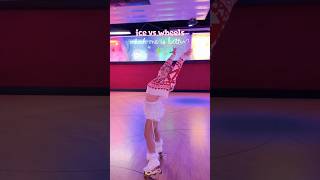 ice vs. wheels? ⛸️🛼🤍 #iceskating #rollerskating #figureskating