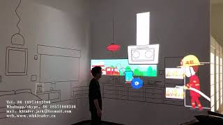3D Holographic projection interactive digital art wall interactive touch screen wall display