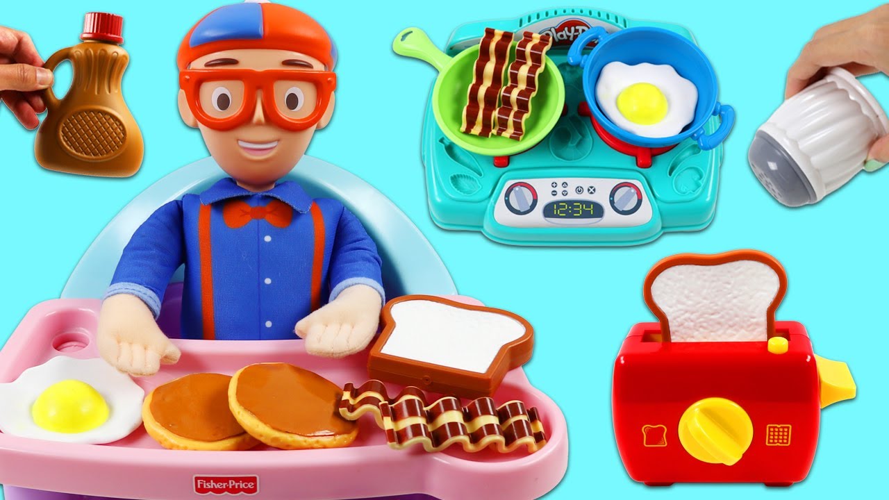 Blippi is Hungry! Let's Cook with Kitchen Stove & Toaster! - YouTube