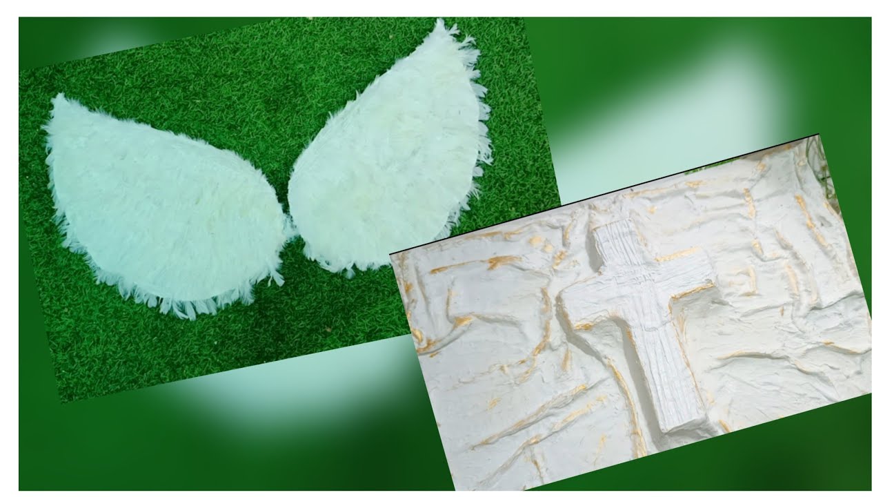 DIY Angel Wings & Cross Wall Art ✨ Easy Peaceful, Spiritual, and elegant Home Decor