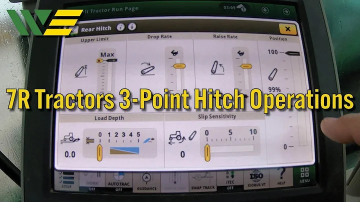 John Deere 7R Tractor 3 Point Hitch Operation