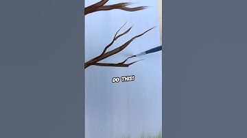 How to paint branches for beginners! 🎨🌳#beginner #paintingtips #tipsandtricks #easypainting #howto