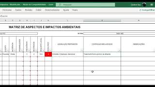 Environmental Aspects and Impacts Matrix (download spreadsheet)