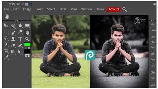 Photoshop On Smartphone 📱 || Atharv Raut Black Tone Photo Editing || Black & Cyan Effect Photo Edit screenshot 5