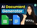 Turn Google Sheets Data into Google Docs Automatically with AI