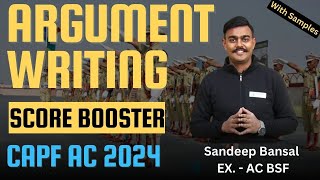 Mastering Argument Writing: FOR &amp; AGAINST (CAPF Exam) | Team Nishtha