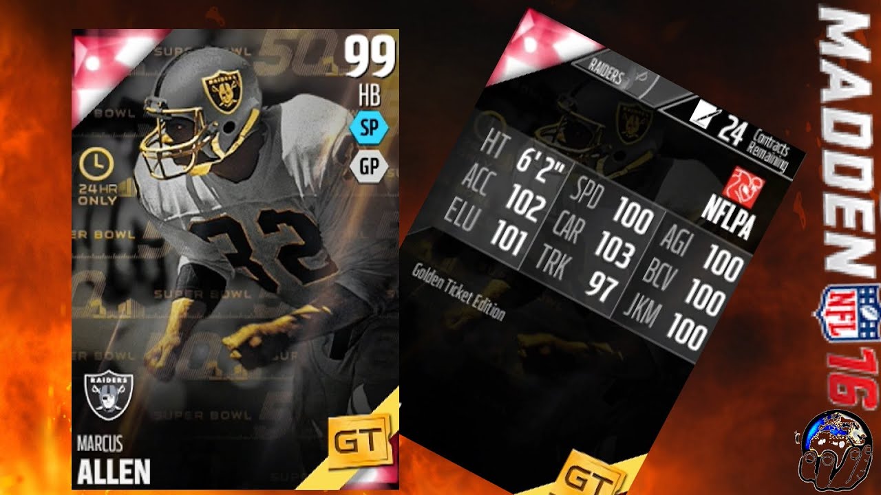 GT MARCUS ALLEN! ARE U F'IN KIDDING ME! MUT 16 REVIEW RAGE! Madden 16 Ultimate Team
