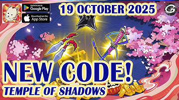 🎁 NEW CODE Temple Of Shadows GIftcode & Redeem Code 19 October 2025 - Mobile Game (Android/IOS)